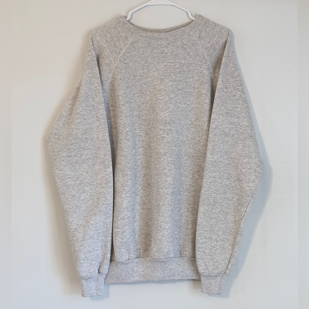 Vintage 90’s Y2K Pannill Gray Crewneck Heavyweight Sweater Made in USA Oversized